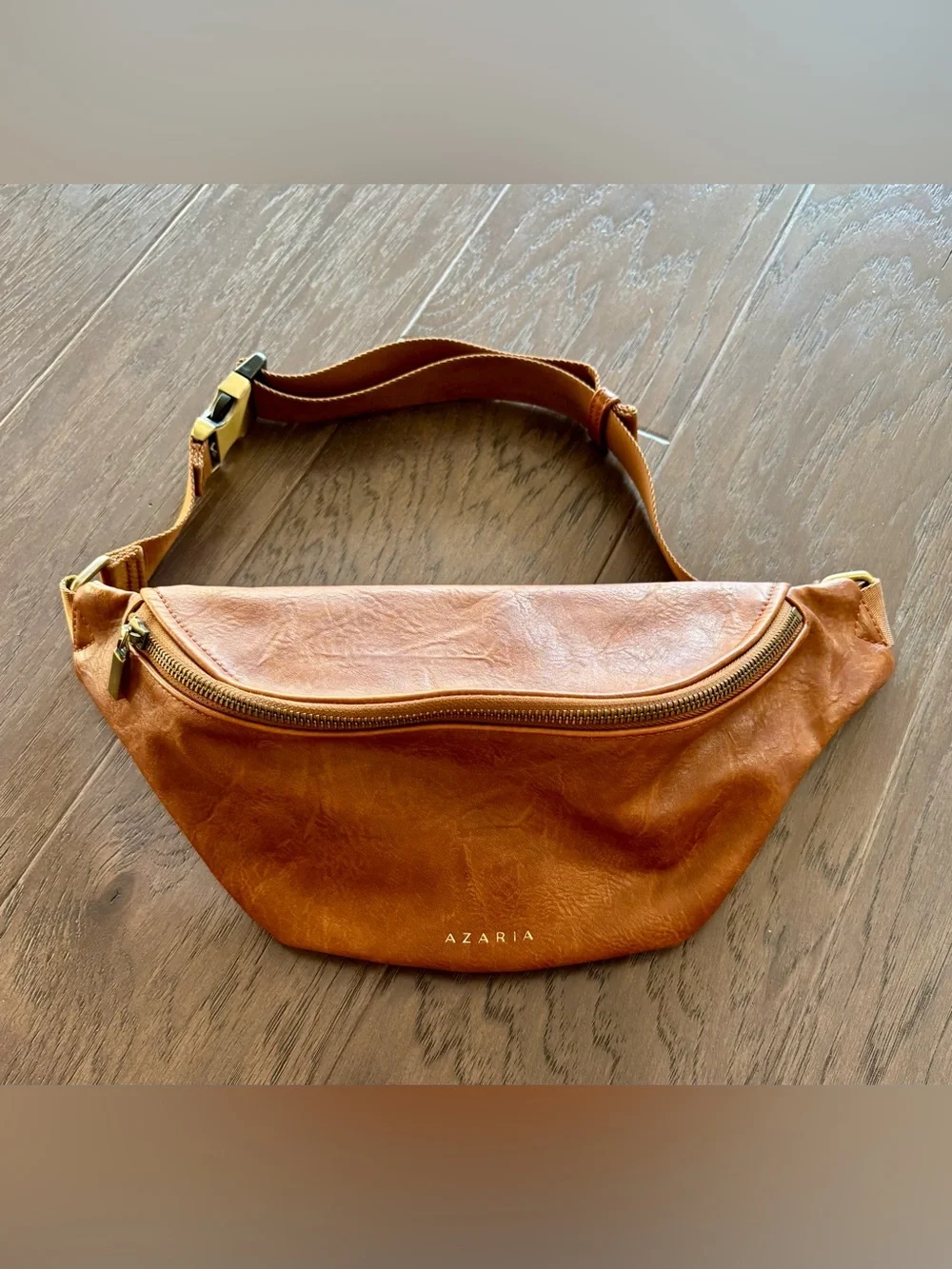Azaria Women's Cognac Leather Crossbody Belt Bag